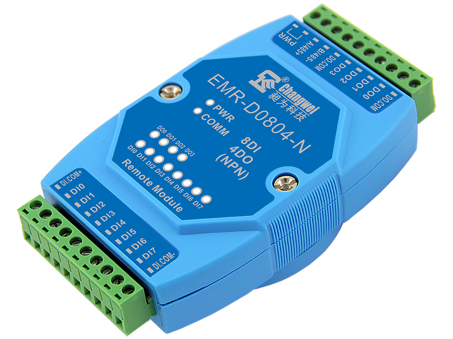 EMR-D0804-N智能數(shù)字量輸入輸出模塊八路開關(guān)量信號采集四路開關(guān)量NPN晶體管輸出