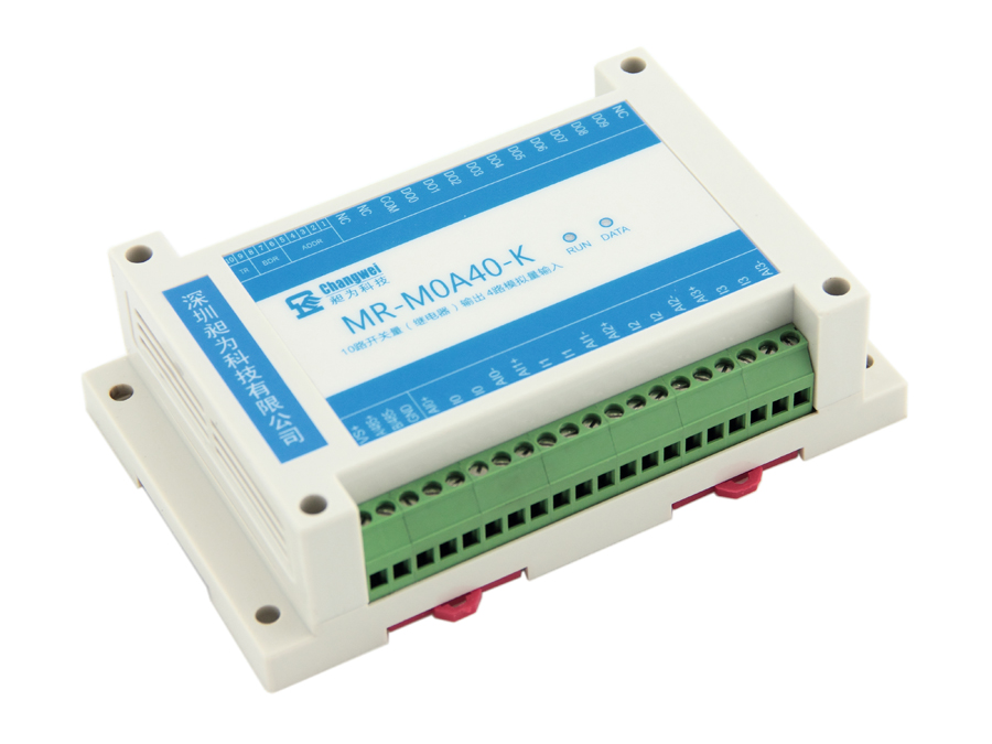 MR-M0A40-K智能十路繼電器開關(guān)量輸出四路模擬量輸入混合型IO采集控制器