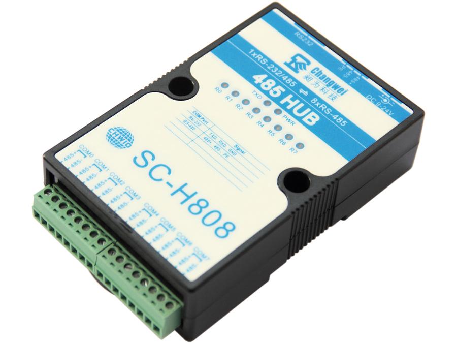 SC-H808全隔離型8口RS485集線器 總線分割器 485共享器